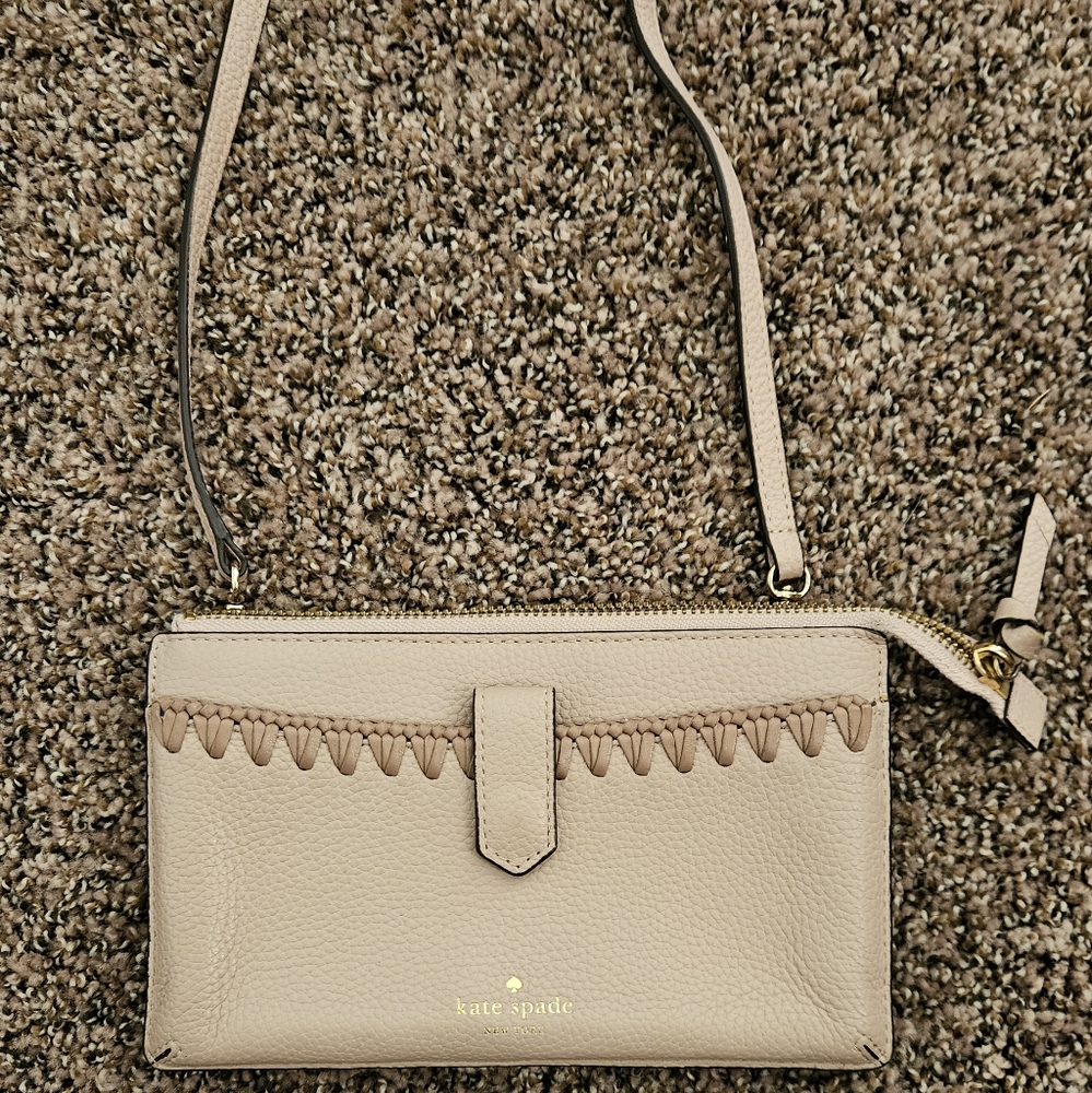 Kate Spade Jackson Small Tab Crossbody Wallet Purse, Blush Pink